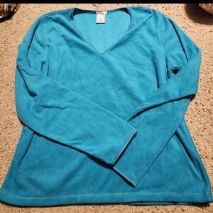 NWOT Vintage Y2K Old Navy Fleece Women's V-Neck Pullover Shirt - Size Large